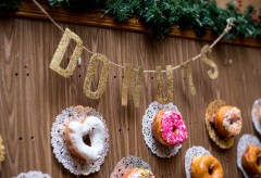Wall of donuts for dessert